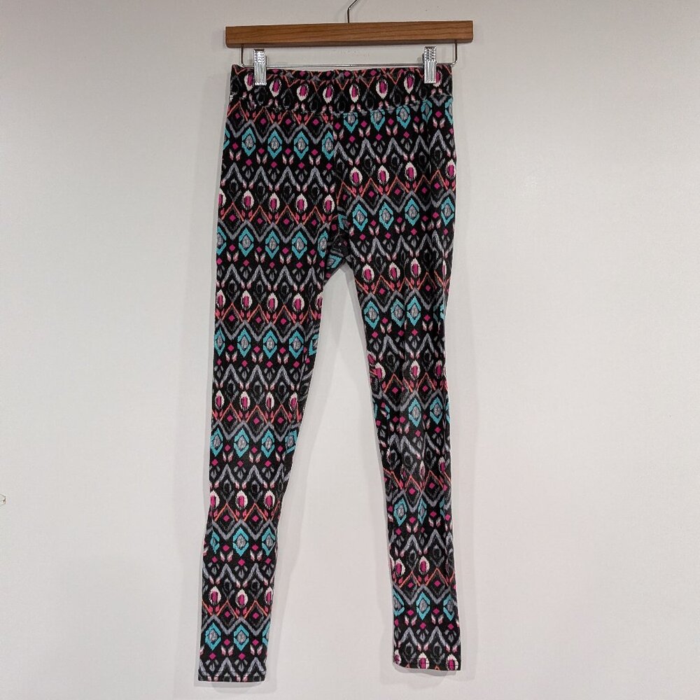 *3/$10* American Eagle Aztec Patterned Leggings Grey Navy Teal Pink Size Medium